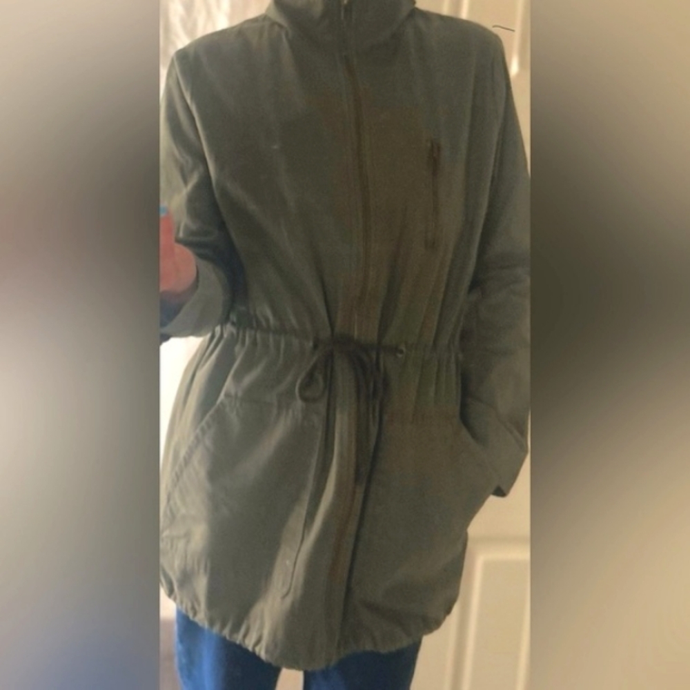 💫Forever 21 Hooded Drawstring Utility Jacket - Picture 3 of 9